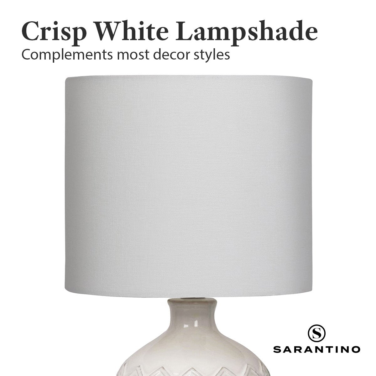 Sarantino Ceramic Table Lamp In Cream - VogueDecor.au